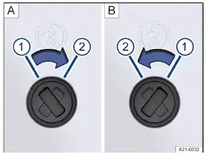 Volkswagen ID.3. Fig. 1 Child safety lock: left rear door, right rear door.