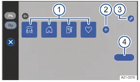 Volkswagen ID.3. Fig. 1 Infotainment system: menu for Park Assist Plus with memory function.