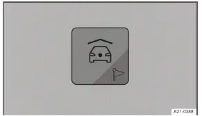 Volkswagen ID.3. Fig. 3 Infotainment system: parking space with route guidance for navigation (depending on the country).
