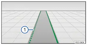 Volkswagen ID.3. Fig. 2 In the instrument cluster display: Display during use of mass location data (general example).