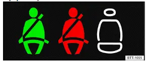 Volkswagen ID.3. Fig. 2 In the instrument cluster display: Fasten seat belts reminder for the rear seats (general example).