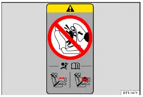Volkswagen ID.3. Fig. 2 On the B-pillar: airbag label (general example).