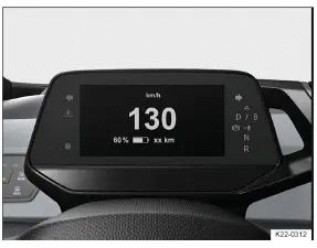 Volkswagen ID.3. Fig. 1 In the instrument panel: digital instrument cluster (general example).