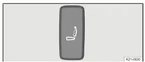Volkswagen ID.3. Fig. 1 Massage function button to the side of the driver
