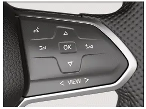 Volkswagen ID.3. Fig. 1 Right side of the multi-function steering wheel: operating the Volkswagen Digital Cockpit