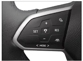 Volkswagen ID.3. Fig. 1 Left side of the multi-function steering wheel.