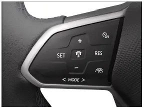 Volkswagen ID.3. Fig. 1 Left side of the multi-function steering wheel.