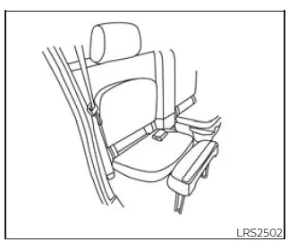 Nissan Frontier jump seat fully opened seating position ready for child seat