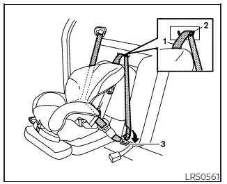 Nissan Frontier jump seat tether anchor and routing bracket locations