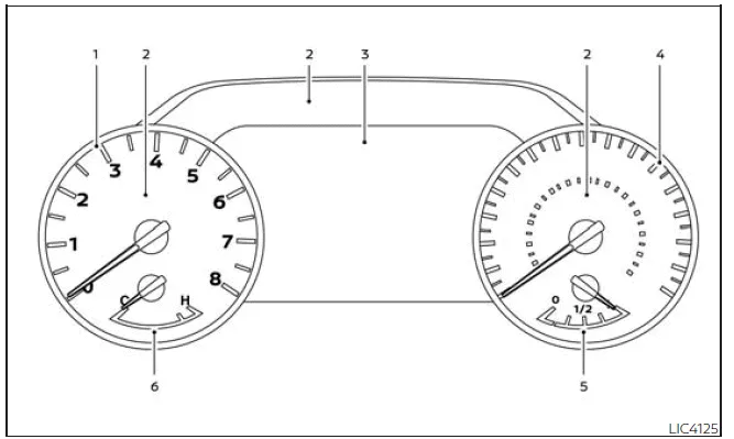 Nissan Frontier meters and gauges cluster overview