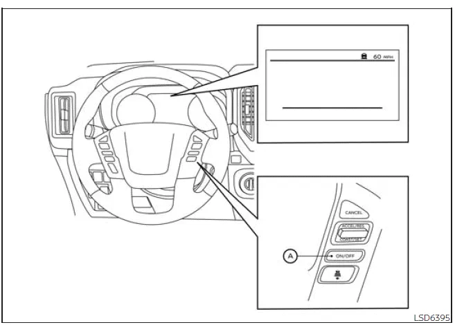 Nissan Frontier Intelligent Cruise Control switch location on steering wheel
