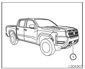 Nissan Frontier Intelligent Forward Collision Warning system radar detection of vehicles ahead