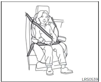 Nissan Frontier placing booster seat on jump seat step 2