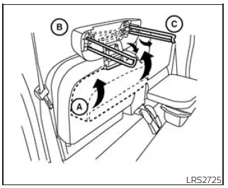 Nissan Frontier unfolding jump seat extension for child restraint installation