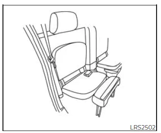 Nissan Frontier jump seat fully opened seating position ready for child seat