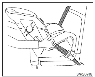 Nissan Frontier checking stability of installed child restraint step 7