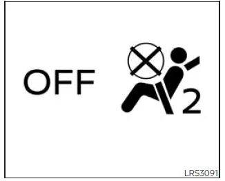 Nissan Frontier front passenger airbag status light check after child seat installation step 10