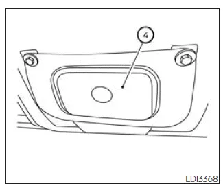 Nissan Frontier oil filter access cover type A removal area
