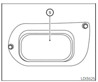 Nissan Frontier oil filter access cover type B removal location