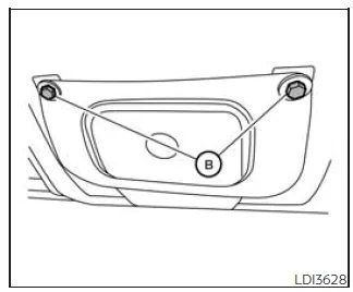 Nissan Frontier oil filter access cover type A removal bolts location