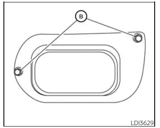Nissan Frontier oil filter access cover type B removal bolts location