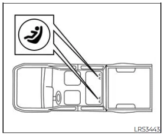 Nissan Frontier LATCH lower anchor locations in rear seats Crew Cab