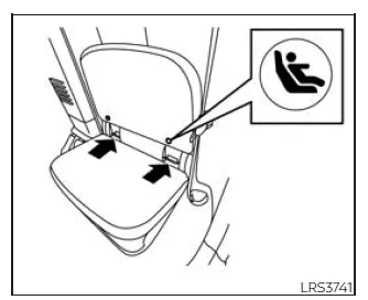 Nissan Frontier LATCH anchor positions King Cab rear seats