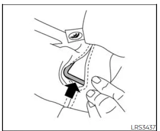 Nissan Frontier labeled LATCH anchor points on rear seatback