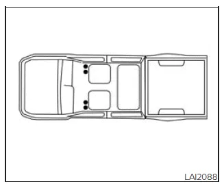 Nissan Frontier floor mat positioning hooks location in footwell