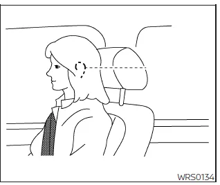 Nissan Frontier head restraint height adjustment illustration