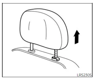 Nissan Frontier head restraint raising action