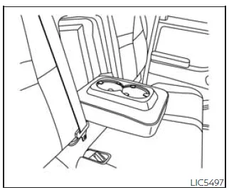 Nissan Frontier rear seat cup holders for passengers (if equipped)
