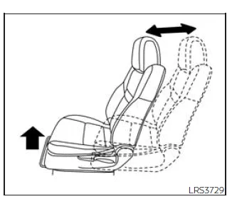 Nissan Frontier manual seat adjustment lever for forward and backward movement