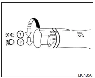 Nissan Frontier headlight control switch Type C multifunction lighting lever