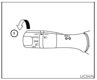 Nissan Frontier AUTO headlight mode switch position