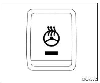 Nissan Frontier heated steering wheel control button with indicator light
