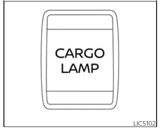 Nissan Frontier cargo lamp switch located on dashboard