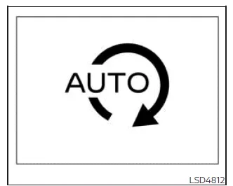 Nissan Frontier Idling Stop System indicator active on instrument display
