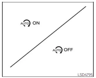 Nissan Frontier Idling Stop System ON OFF status message in display