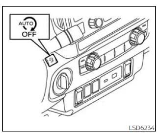 Nissan Frontier Idling Stop OFF switch location on dashboard