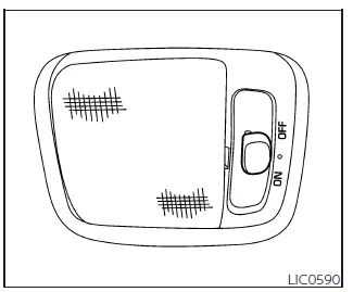 Nissan Frontier cargo area overhead light with three-position switch