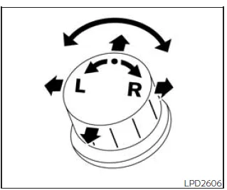 Nissan Frontier electric mirror adjustment control dial