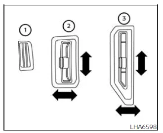 Nissan Frontier interior air vents adjustment and airflow direction