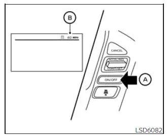 Nissan Frontier ICC distance and speed indicators in dashboard