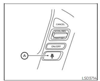 Nissan Frontier ICC distance control display and settings interface
