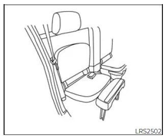 Nissan Frontier jump seat fully opened seating position ready for child seat