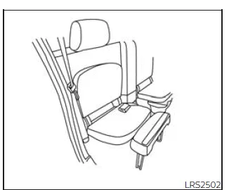 Nissan Frontier jump seat fully opened seating position for child seat installation