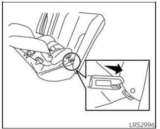 Nissan Frontier LATCH rigid mounted attachment securing child seat step 4