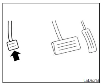 Nissan Frontier parking brake pedal operation and location