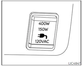 Nissan Frontier power inverter switch for controlling 120V AC outlets